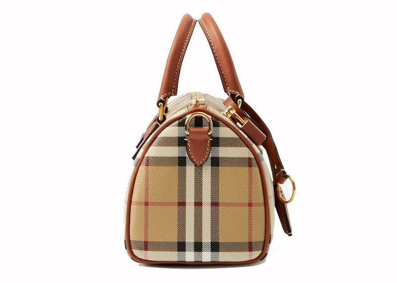 Burberry Mini Check Bowling Bag Vntg Chk/Briar Brown