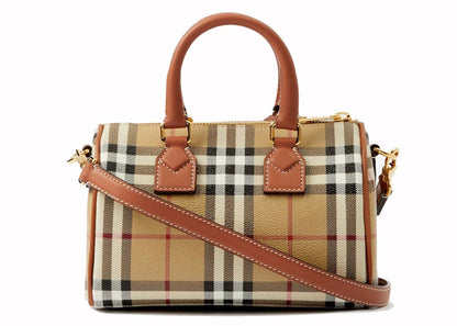 Burberry Mini Check Bowling Bag Vntg Chk/Briar Brown