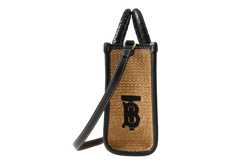 Burberry Mini Freya Tote Natural/Black