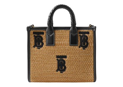 Burberry Mini Freya Tote Natural/Black