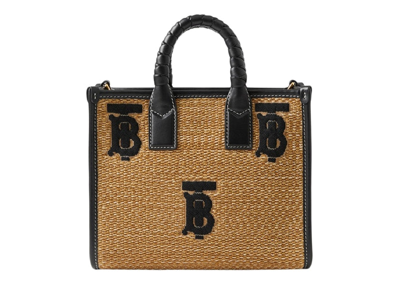 Burberry Mini Freya Tote Natural/Black