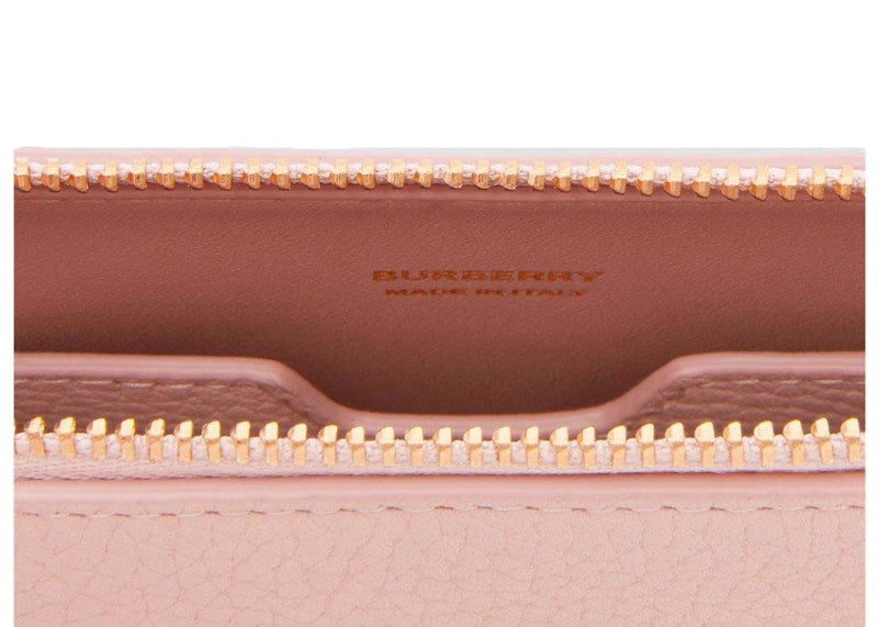 Burberry Mini TB Grainy Leather Pouch Pink
