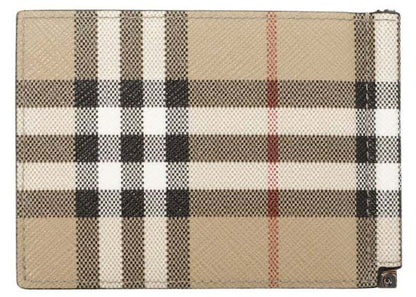 Burberry Money Clip (80841761) Wallet Check Beige