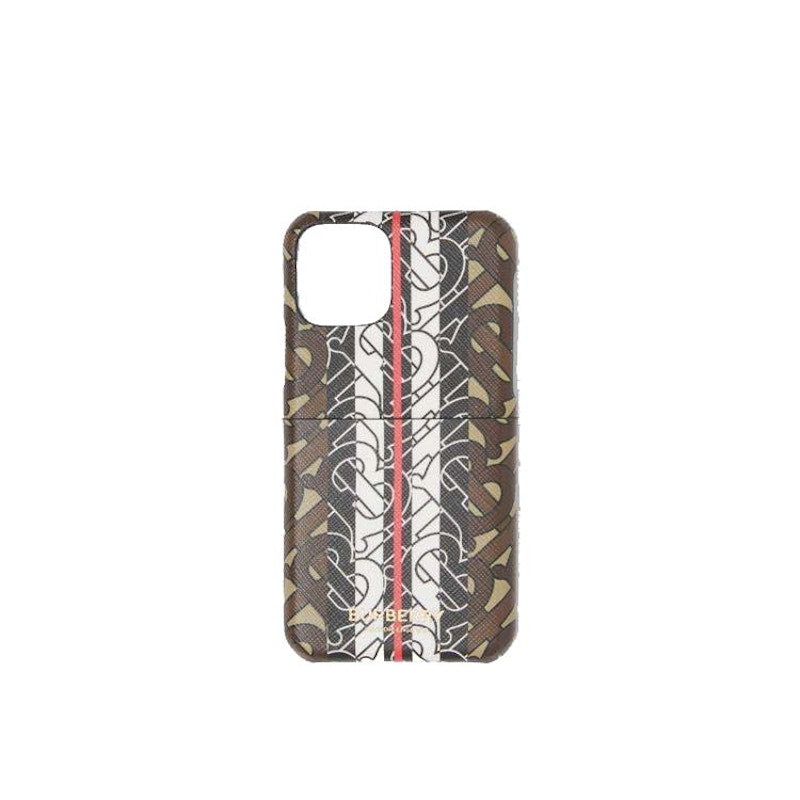 Burberry Monogram Canvas and Leather iPhone 11 Pro Phone Case Brown/White/Black
