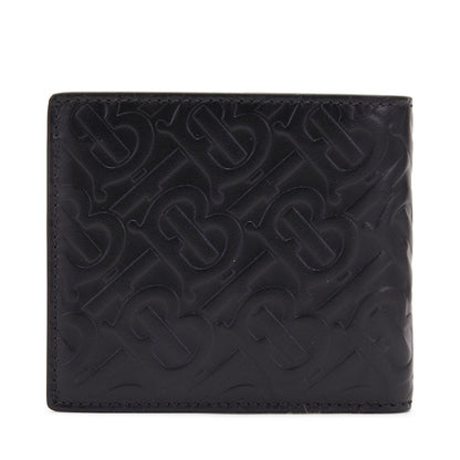 Burberry Monogram Leather International Bifold Wallet 8 Slot Black