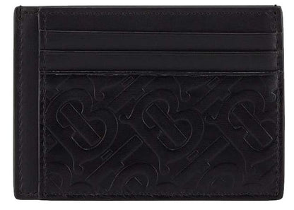 Burberry Monogram Leather Card Case 6 Slot Black