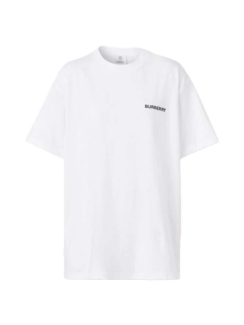 Burberry Monogram Motif Cotton Oversized T-shirt White