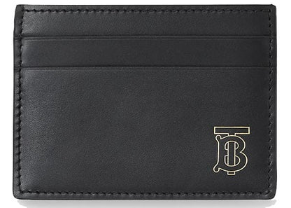Burberry Monogram Motif Leather Card Case 4 Slot Black