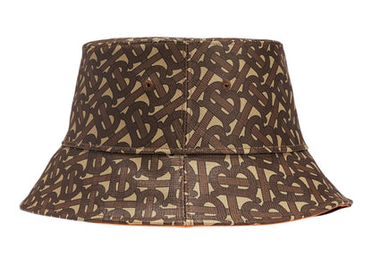 Burberry Monogram Print Bucket Hat Brown
