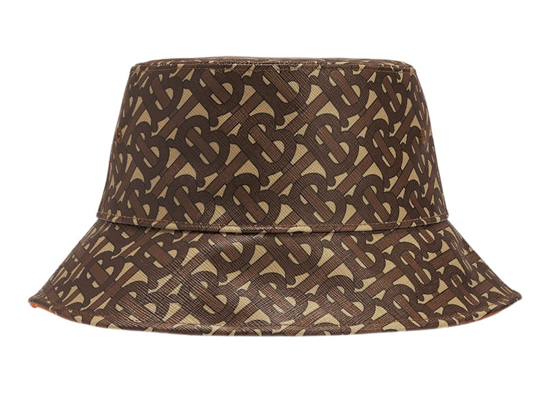 Burberry Monogram Print Bucket Hat Brown