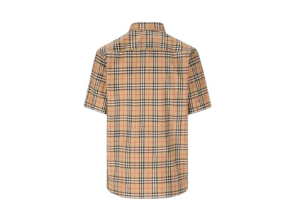 Burberry Nova-Check Pattern Cotton Shirt Archive Beige