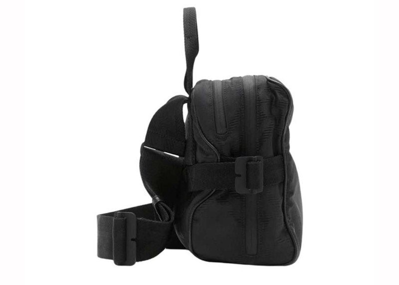 Burberry Nylon Check Jacquard Tile Shoulder Bag Black