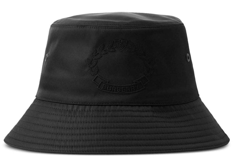 Burberry Oak Leaf Crest Bucket Hat Black