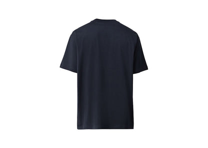 Burberry Oak Leaf Crest Cotton Oversized T-Shirt Dark Charcoal Blue