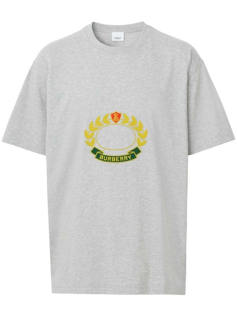 Burberry Oak Leaf Crest-Print T-shirt Grey