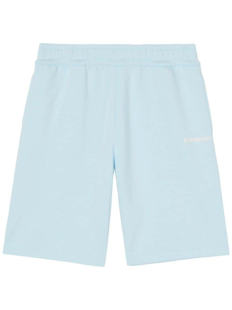 Burberry Organic Cotton Logo Shorts Pale Blue