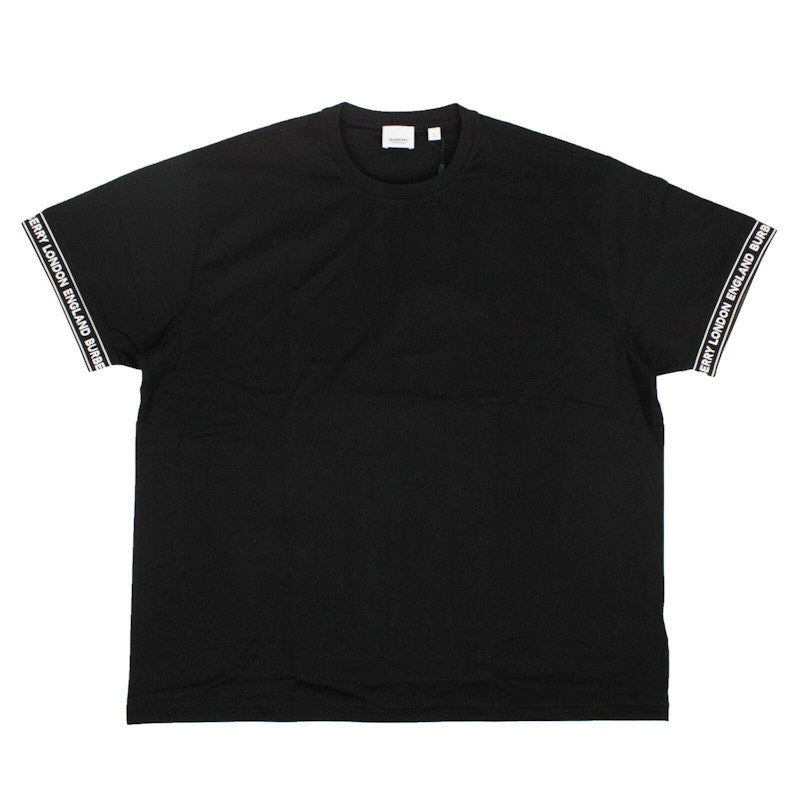 Burberry Oversized Teslow Taped Sleeve T-shirt Black