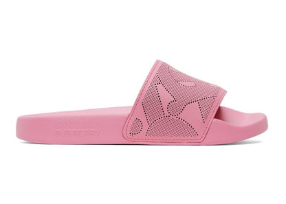 Burberry Perforated Monogram Slides Bubblegum Pink Leather (Women's)