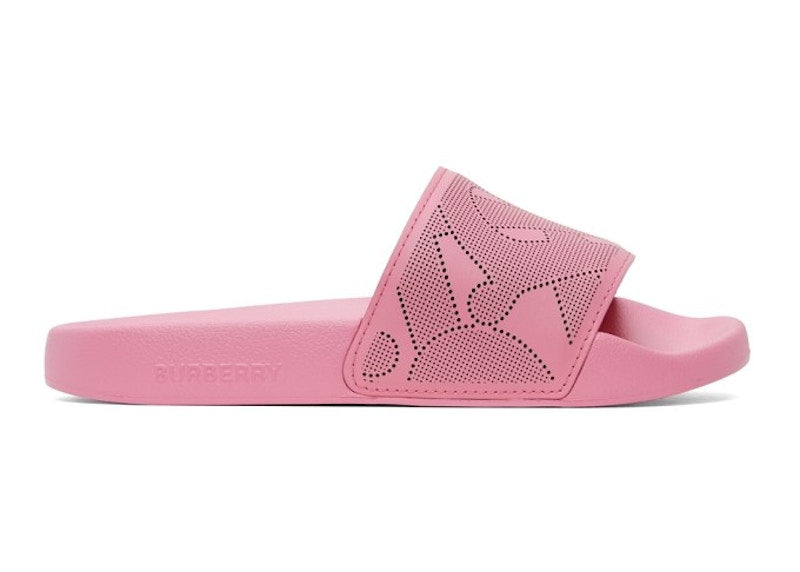 Burberry Perforated Monogram Slides Bubblegum Pink Leather (Women's)