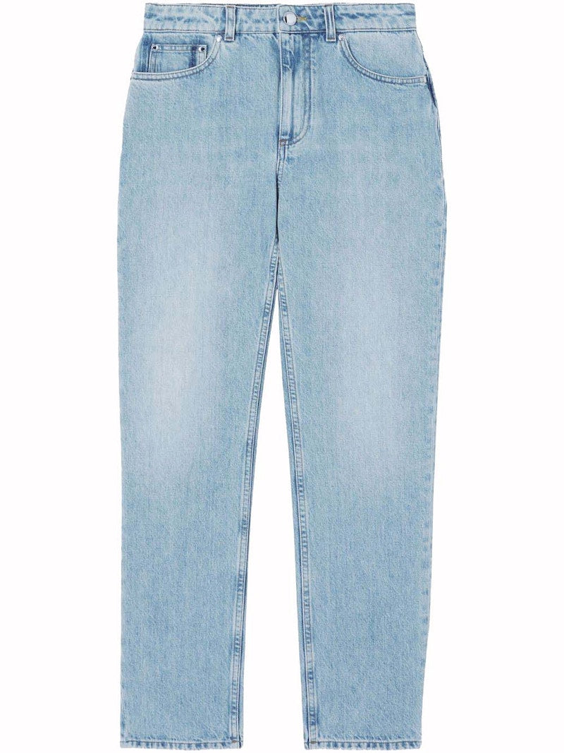 Burberry Pocket Detail Straight Leg Jeans Blue