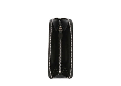 Burberry Porter Leather Flap Continental Long Wallet Black