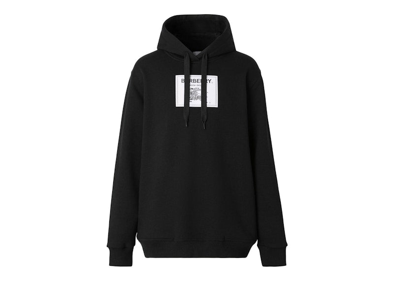 Burberry Prorsum Label Cotton Hoodie Black