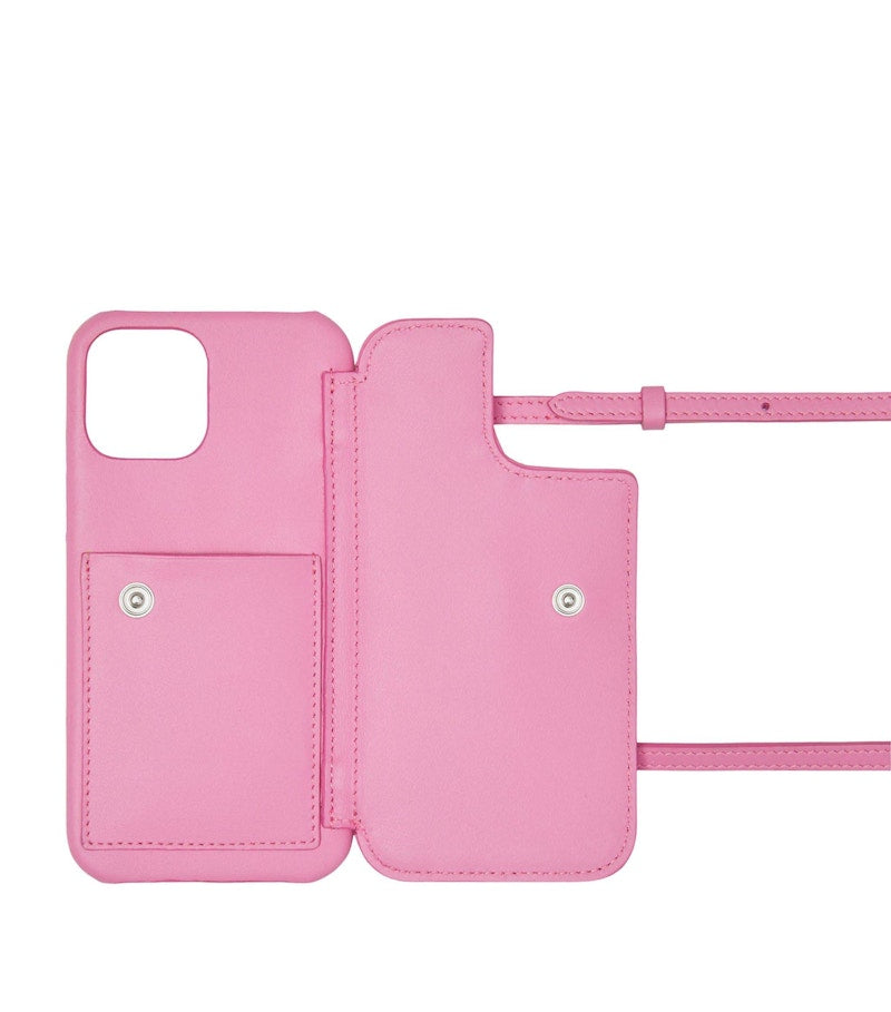 Burberry Quilted Lambskin Lola iPhone 13 Pro Phone Case with Strap Primrose Pink