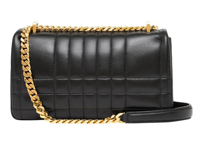 Burberry Quilted Leather Lola Bag Small Black/Gold-tone