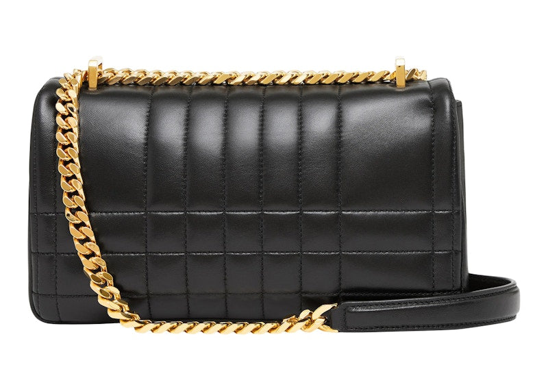 Burberry Quilted Leather Lola Bag Small Black/Gold-tone