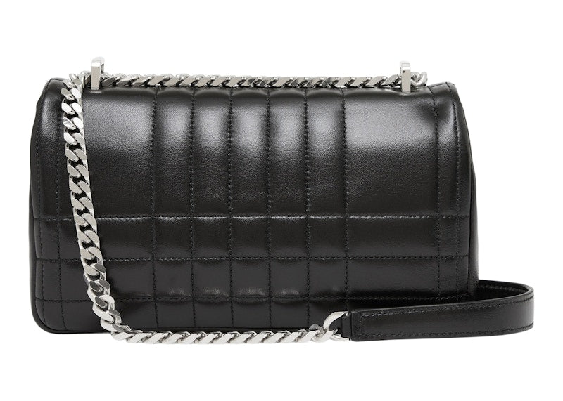 Burberry Quilted Leather Lola Bag Small Black/Silver-tone