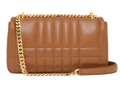 Burberry Quilted Leather Lola Bag Small Maple Brown