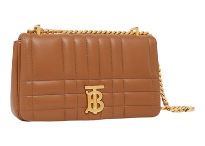 Burberry Quilted Leather Lola Bag Small Maple Brown