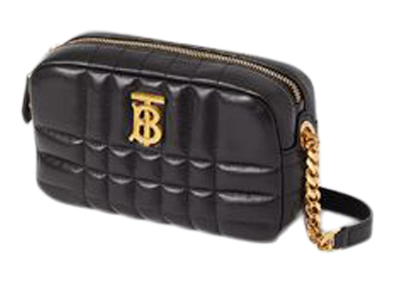Burberry Quilted Leather Lola Camera Bag Mini Black