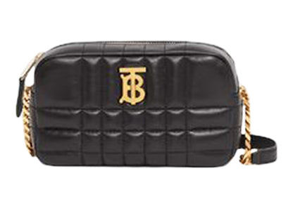 Burberry Quilted Leather Lola Camera Bag Mini Black