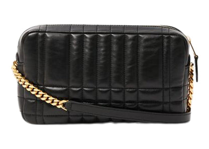 Burberry Quilted Leather Lola Camera Bag Small Black