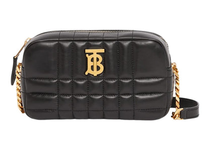 Burberry Quilted Leather Mini Lola Camera Bag Black/Gold-tone