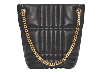 Burberry Quilted Leather Small Lola Bucket Bag Black/Gold-tone