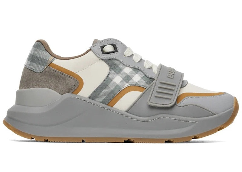 Burberry Ramsey Vintage Check Suede Leather Sneaker Grey (Women's)