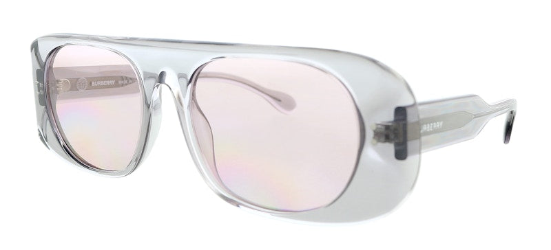 Burberry Rectangle Sunglasses Clear Grey/Pink (0BE4322 3882/5)