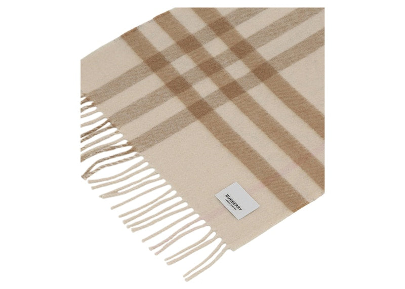 Burberry Reversible Cashmere Scarf White