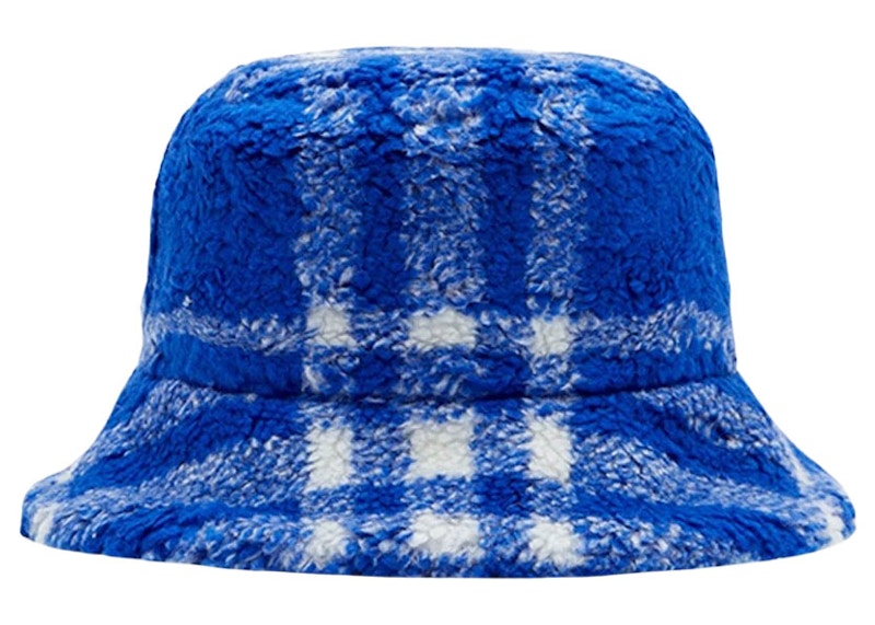 Burberry Reversible Fleece Check Bucket Hat Black/Knight