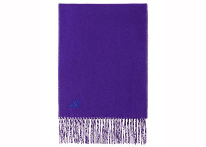 Burberry Reversible Iconic logo Cashmere Scarf Purple