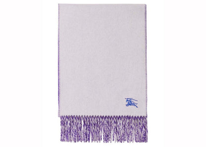 Burberry Reversible Iconic logo Cashmere Scarf Purple