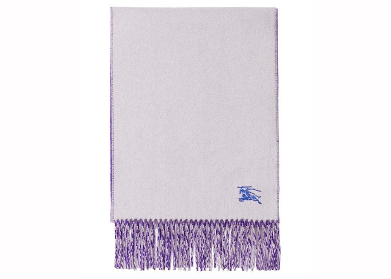 Burberry Reversible Iconic logo Cashmere Scarf Purple