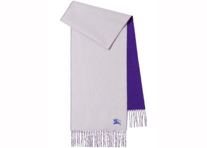 Burberry Reversible Iconic logo Cashmere Scarf Purple