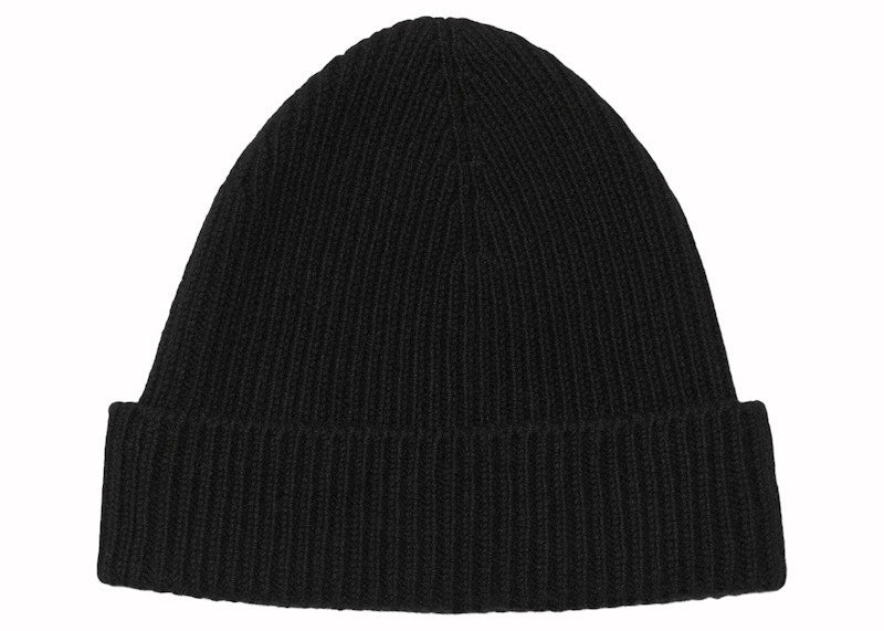 Burberry Ribbed Cashmere Beanie Black