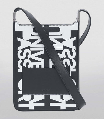 Burberry Riccardo Tisci Edition Slogan Messenger Bag Black