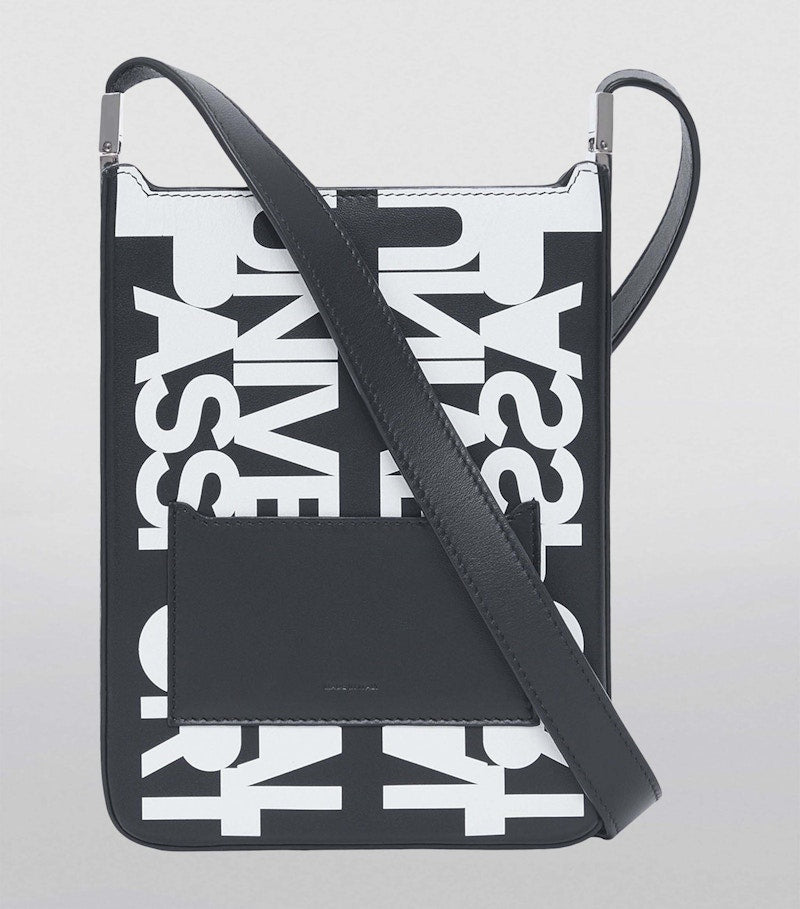 Burberry Riccardo Tisci Edition Slogan Messenger Bag Black