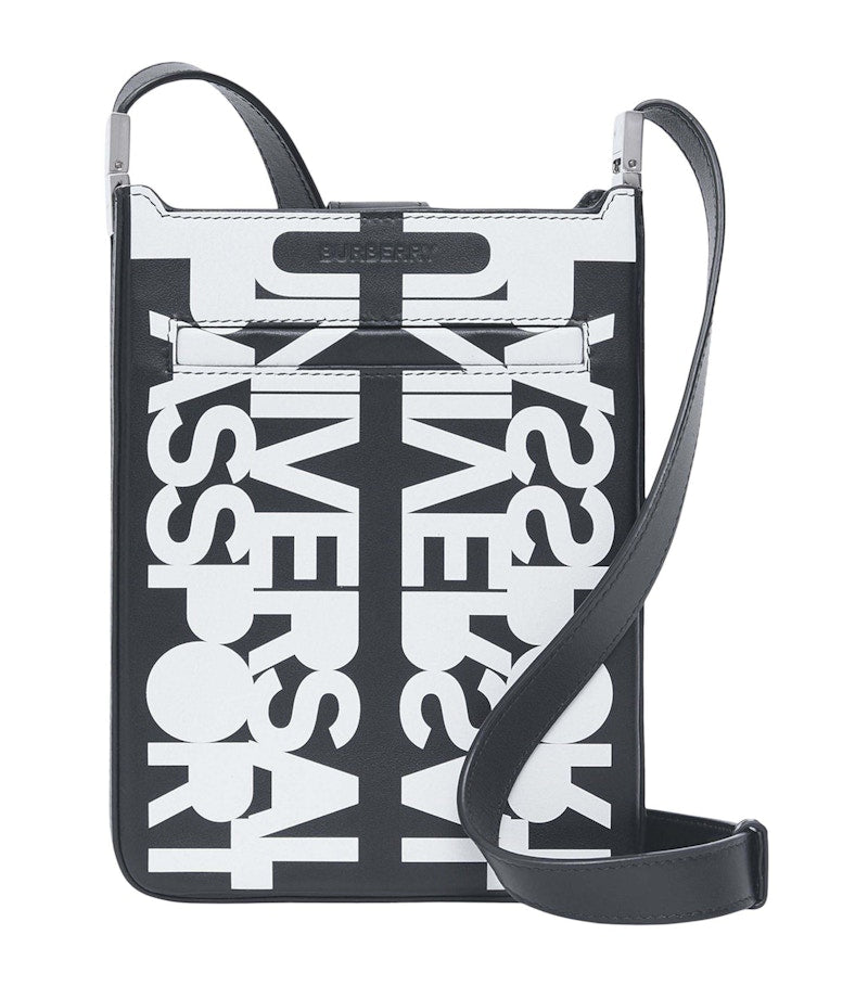 Burberry Riccardo Tisci Edition Slogan Messenger Bag Black