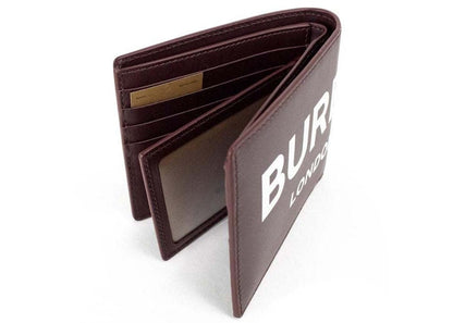 Burberry Ronan Bi-Fold Wallet (8 Card Slots) Oxblood